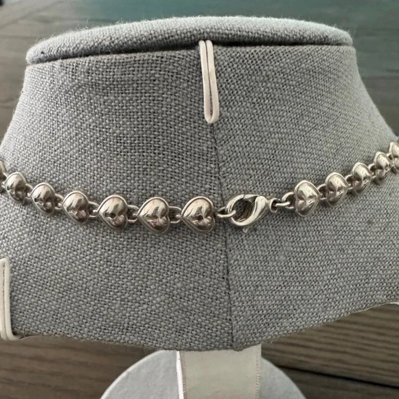 Tiffany & Co. Silver Heart Charm Necklace - Picture 9 of 11